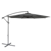Dellonda Banana Parasol with Cover 3m - Grey DG264 Dellonda - Dynamic Drive