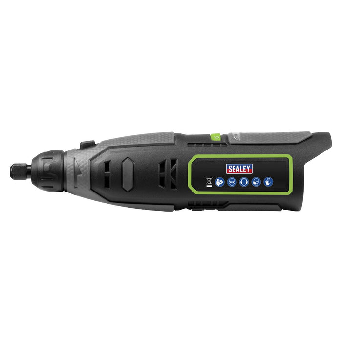 Sealey Multipurpose Mini Grinder & 50pc Accessory Kit 10.8V SV10.8 Series Body O Sealey - Dynamic Drive