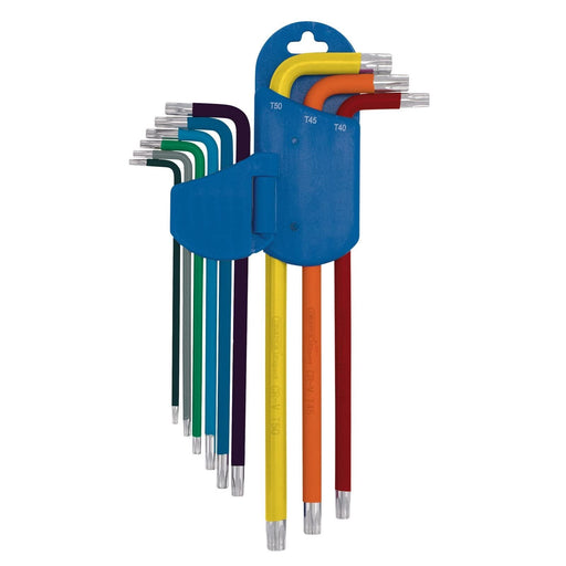 Draper Expert TX-STAR Metric Extra-long Arm Key Set, Colour Coded (9 Piece) Draper - Dynamic Drive