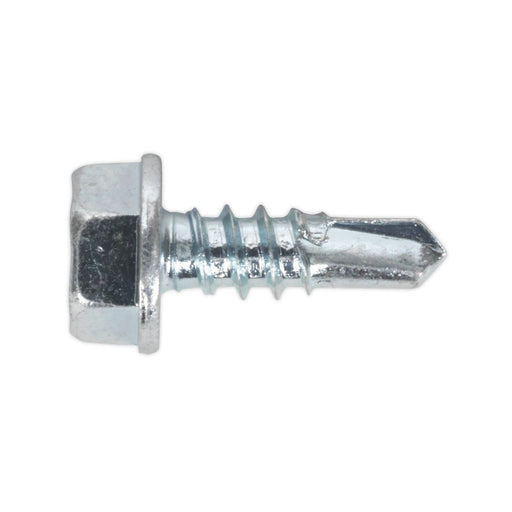 Sealey Self Drilling Screw 4.2 x 13mm Hex Head Zinc Pack of 100 SDHX4213 Sealey - Dynamic Drive