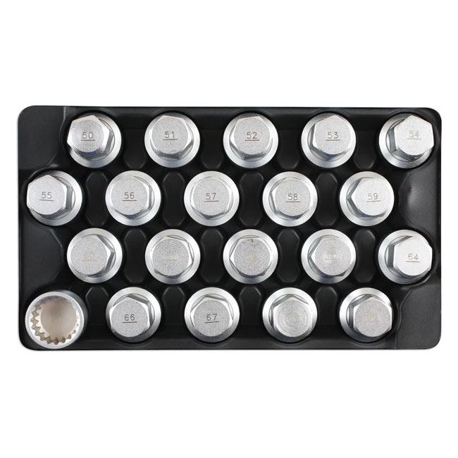 Laser Locking Wheel Nut Key Set 20pc - for VAG, Porsche 6662 Laser - Dynamic Drive