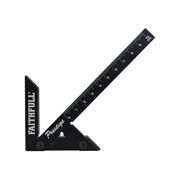 Faithfull Prestige Centre Finder Gauge Black Aluminium 100mm Faithfull - Dynamic Drive