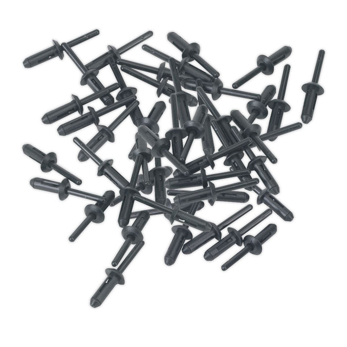 Sealey Plastic Rivet 6.6 x 17.2mm Pack of 50 PR001 Sealey  - Dynamic Drive