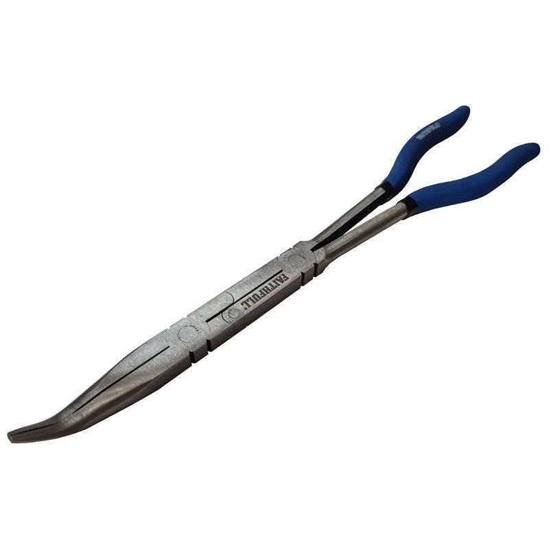 Faithfull Long Reach Bent Nose Pliers 335mm (13in) Faithfull - Dynamic Drive