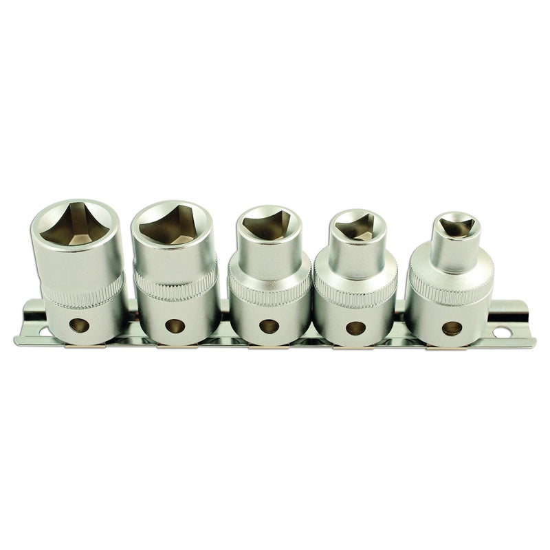 Laser Triangular Socket Set 1/2"D 5pc 5683 Laser - Dynamic Drive