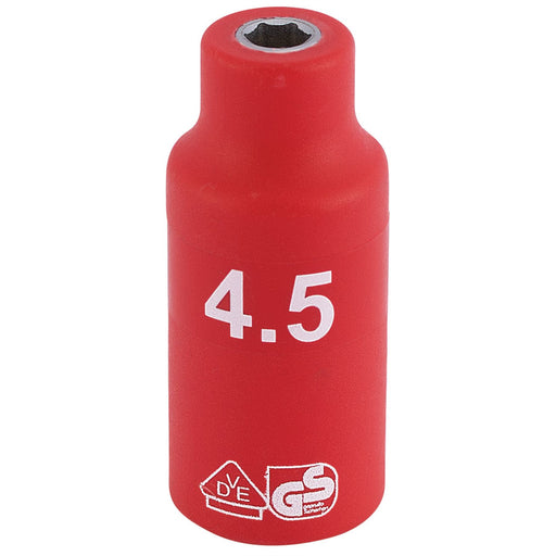 Draper Fully Insulated VDE Socket, 1/4" Sq. Dr., 4.5mm 31156 Draper - Dynamic Drive