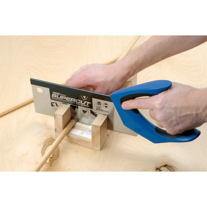 Draper Supercut Soft Grip Hardpoint Tenon Saw, 250mm/10", 11tpi/12ppi Draper - Dynamic Drive
