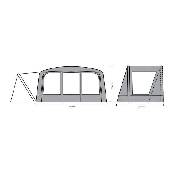 Outdoor Revolution Kalahari PC 7.0SE / 9.0 DSE Front Porch Extension Outdoor Revolution - Dynamic Drive