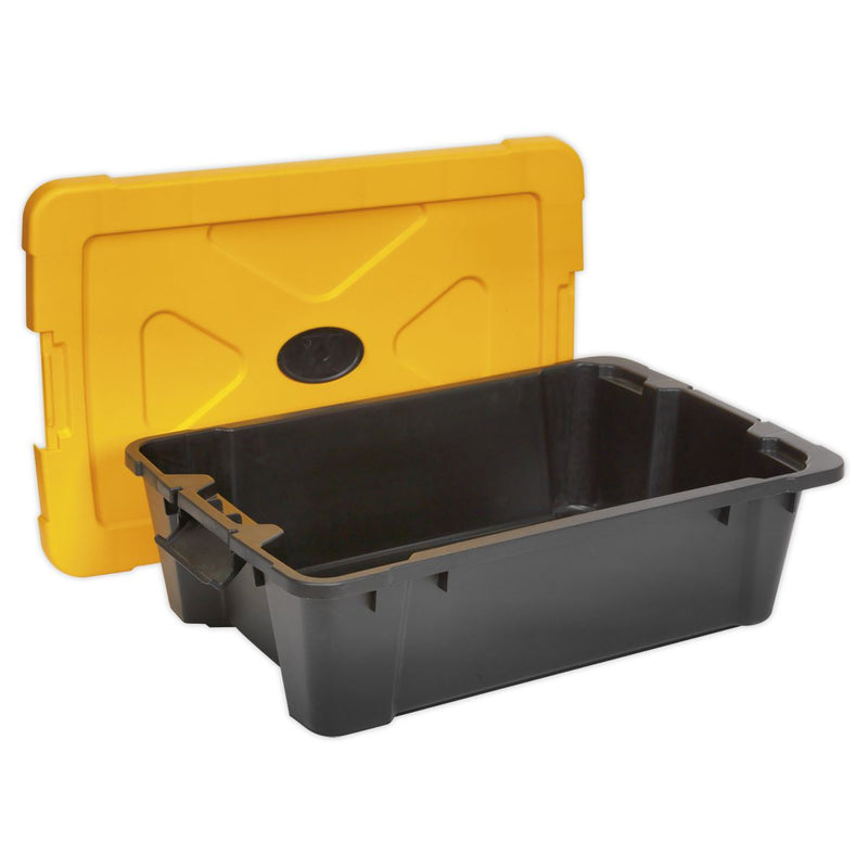 Sealey Composite Stackable Storage Box with Lid 27L APB27 Sealey - Dynamic Drive