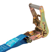 Silverline Ratchet Tie Down Strap J-Hook 6m x 38mm - Rated 750kg Capacity 1500kg Silverline - Dynamic Drive