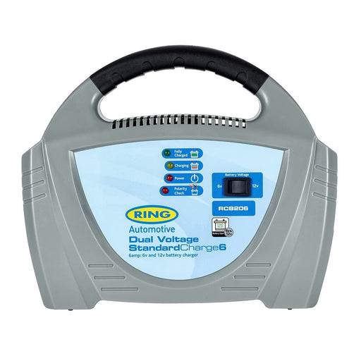 Ring Automotive - RCB206 6A Battery Charger, 6V and 12V Lead Acid Batteries, Veh Ring Automotive - Dynamic Drive