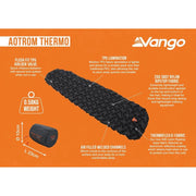Vango Aotrom Thermo Self inflating Sleep Mat Anthracite Vango - Dynamic Drive