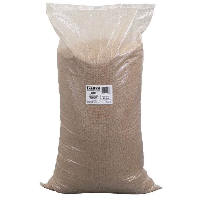 Sealey Walnut Shell Blast Media - Size 16/30 - 25kg Bag WS25KG Sealey - Dynamic Drive
