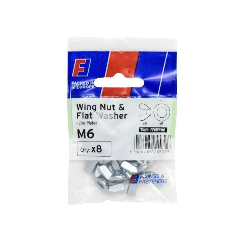 Forgefix Wing Nut & Washer M6 ForgePack 8 ForgeFix - Dynamic Drive