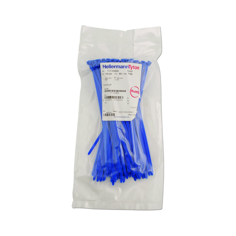 Tool Connection Hellermann Blue Cable Tie 200mm x 4.6mm 100pc 30296 Tool Connection - Dynamic Drive