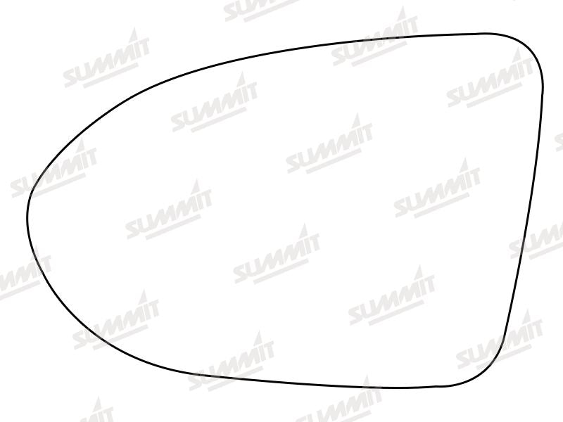 Summit Stick-On Aspheric Mirror Glass fits VW Passat 15 on LHS Summit - Dynamic Drive