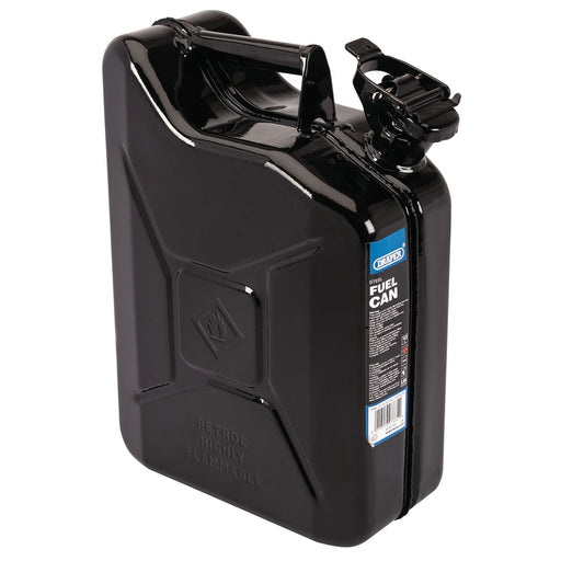 Draper Steel Fuel Can, 10L, Black 07664 Draper - Dynamic Drive