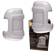 Falcon Motorhome Mirror Protectors Guards White fits Fiat Ducato Peugeot Boxer Milenco  - Dynamic Drive