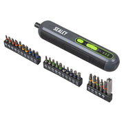 Sealey Cordless Screwdriver with Bit Set 4V 25pc CP4VSD Sealey - Dynamic Drive