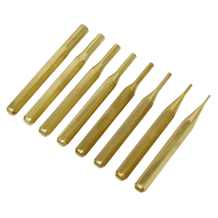 Sealey Brass Pin Punch Set 8pc AKB08 Sealey - Dynamic Drive