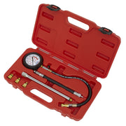 Sealey Petrol Engine Compression Tester Deluxe Kit 6pc VSE300D Sealey - Dynamic Drive