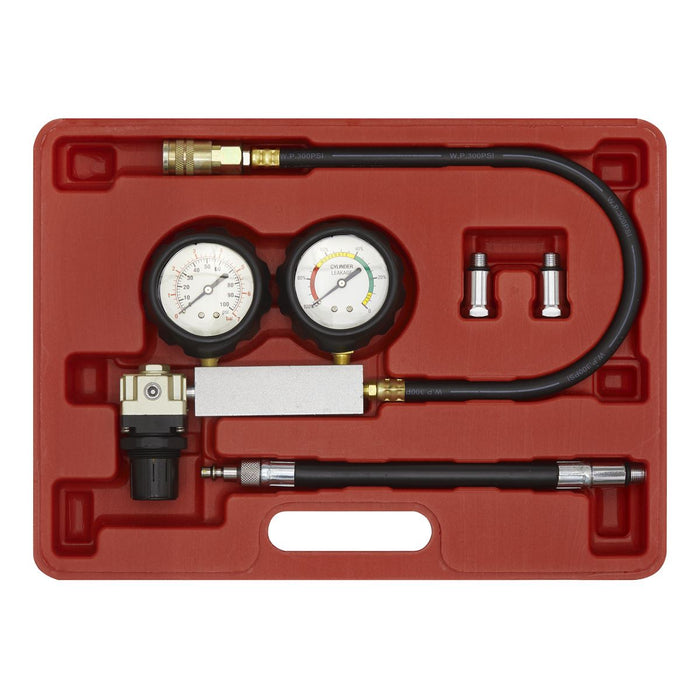 Sealey Cylinder Leakage Tester 2-Gauge Petrol Engine Fault Test Kit Head Gasket Sealey  - Dynamic Drive