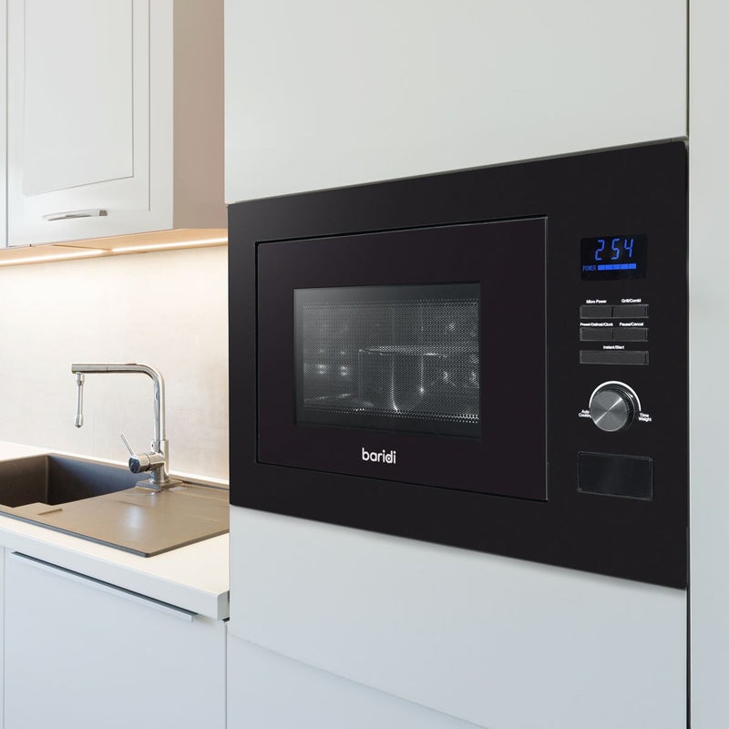 Baridi Integrated Microwave Oven with Grill 25L Capacity 900W - Black Baridi - Dynamic Drive