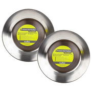 2 x Stainless Steel Large Plate 24cm Camping Outdoor Park Hiking Travel Summit Summit  - Dynamic Drive