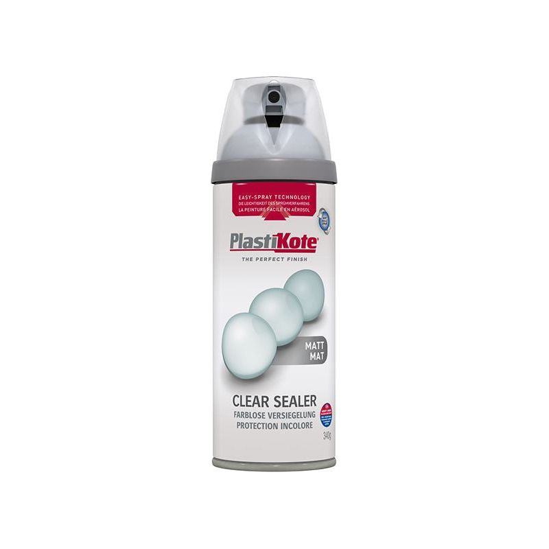 Plastikote Twist & Spray Matt Clear Sealer 400ml PlastiKote - Dynamic Drive