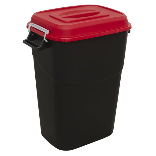 Sealey Refuse/Storage Bin 95L Red BM95R Sealey - Dynamic Drive