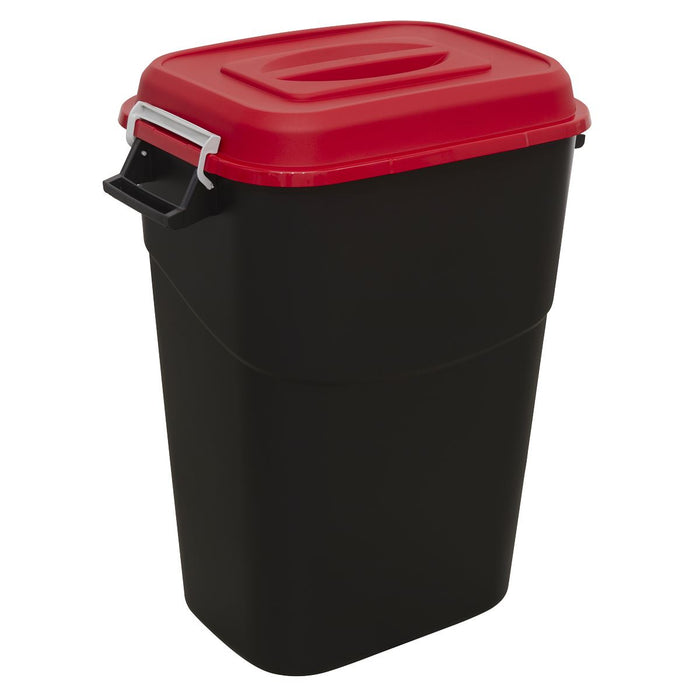 Sealey Refuse/Storage Bin 95L Red BM95R Sealey - Dynamic Drive