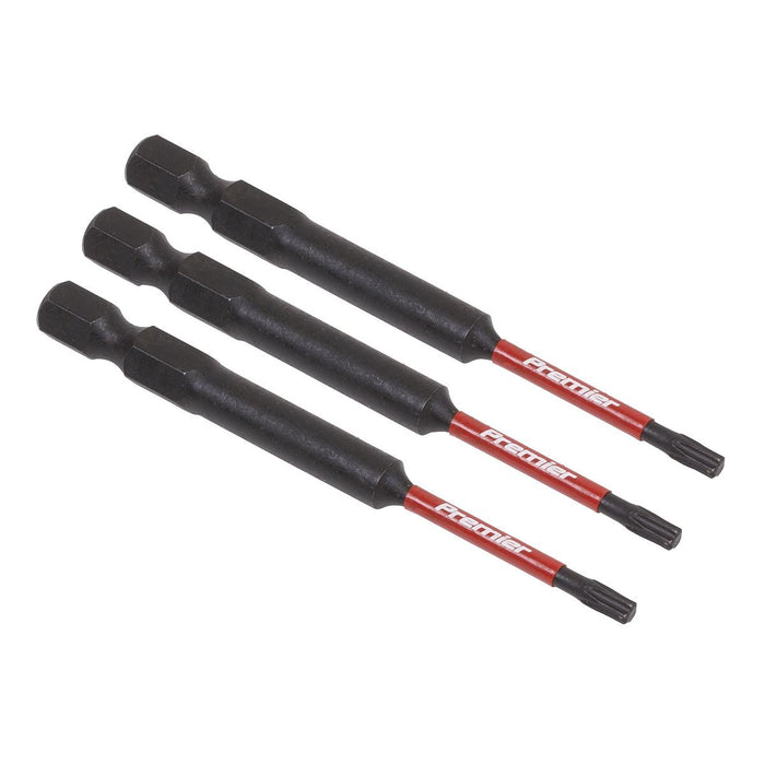 Sealey TRX-Star* T10 Impact Power Tool Bits 75mm 3pc AK8265 Sealey - Dynamic Drive