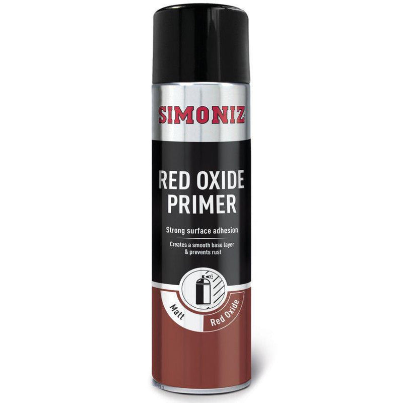 4x Simoniz Red Oxide Primer Acrylic Aerosol Auto Car Spray Paint 500ml SIMP13D Simoniz - Dynamic Drive
