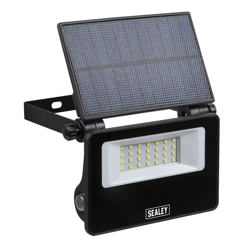 Sealey Extra-Slim Solar Floodlight with Wall Bracket 20W SMD LED LED20S Sealey - Dynamic Drive