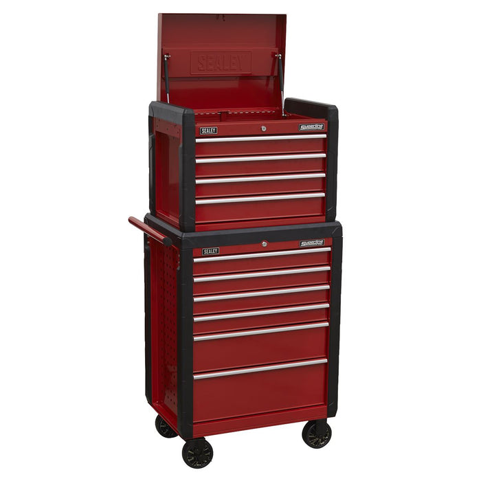 Sealey Topchest 4 Drawer & Rollcab 6 Drawer Combination AP3410STACK Sealey - Dynamic Drive