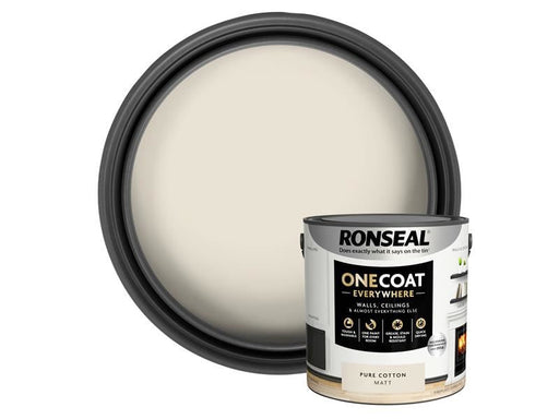 Ronseal One Coat Everywhere Interior Pure Cotton Matt 2.5 litre Ronseal - Dynamic Drive