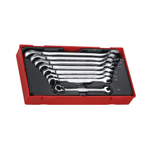 Teng Tools Ratcheting Combination Spanner Set R AF TT1 8 Pieces Teng Tools - Dynamic Drive