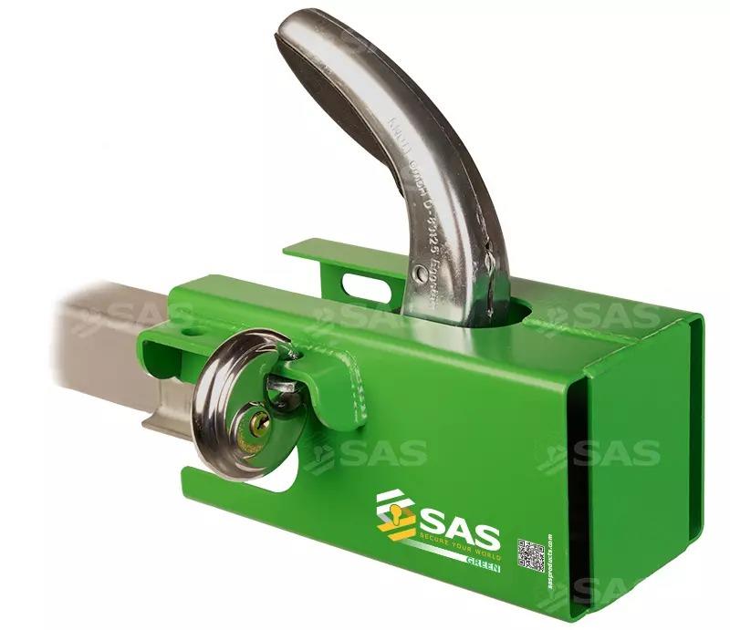 SAS Green Series Vault Hitchlock Coupling Trailer Lock Robust Universal High Viz SAS - Dynamic Drive