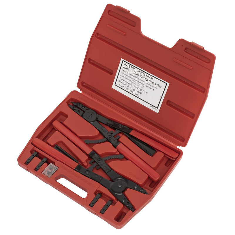 Sealey Circlip Pliers Set Internal/External 400mm Heavy-Duty AK8501 Sealey - Dynamic Drive