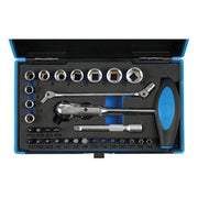 Laser Roto Lock Socket and Bit Set 1/4"D 31pc 6916 Laser - Dynamic Drive