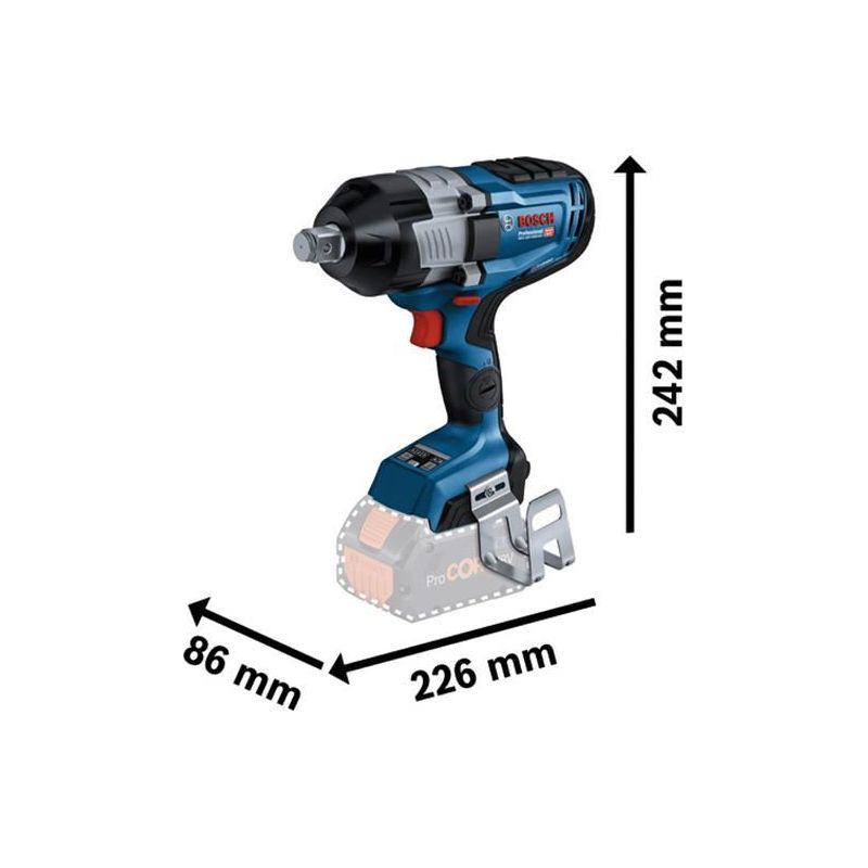 Bosch GDS 18V-1600 HC BITURBO Impact Wrench 18V Bare Unit Bosch - Dynamic Drive