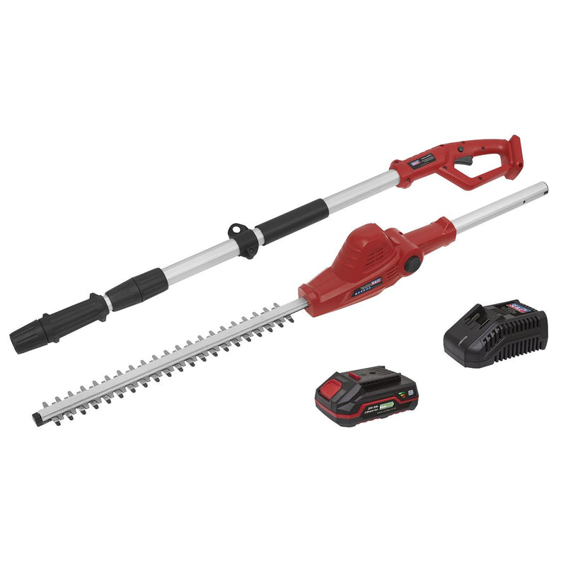 Sealey Cordless Telescopic Hedge Trimmer Kit 20V 2Ah SV20 Series CP20VTP01 Sealey - Dynamic Drive