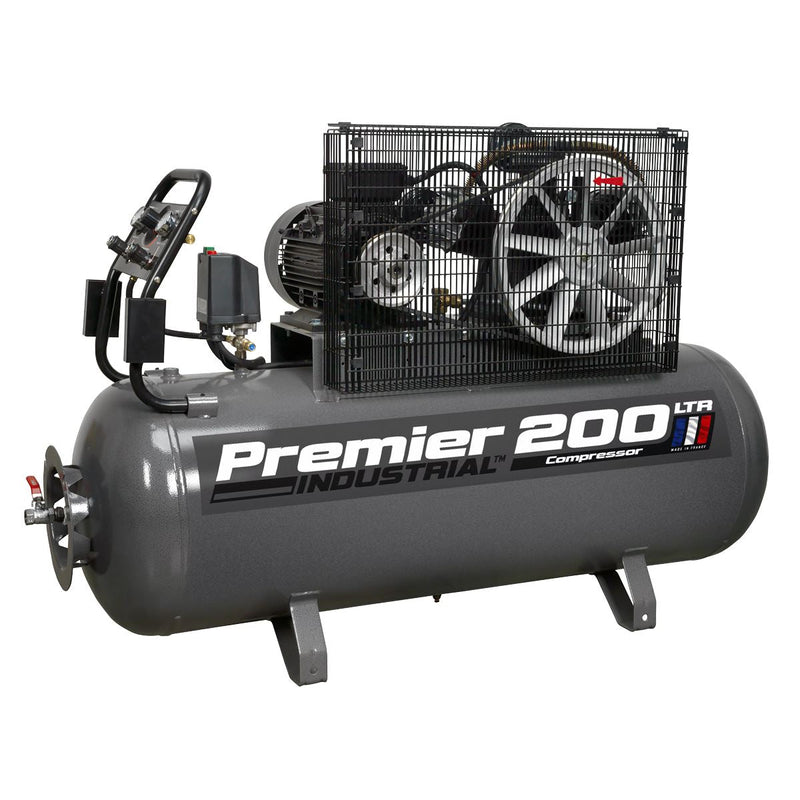 Sealey Air Compressor 200L Belt Drive 5.5hp 3ph SAC32055B Sealey - Dynamic Drive