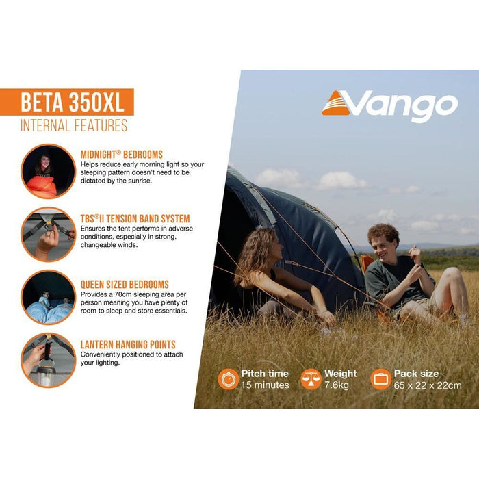 Vango Beta 350XL Tent Deep Blue Vango - Dynamic Drive