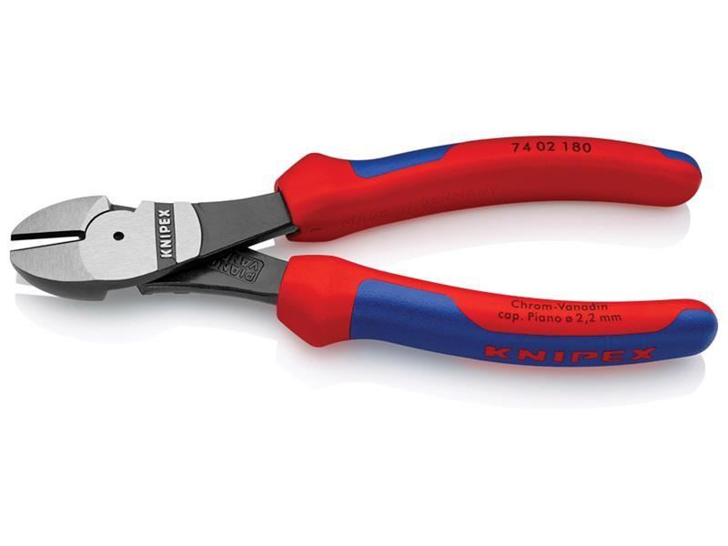 Knipex High Leverage Diagonal Cutters Multi-Component Grip 180mm Knipex - Dynamic Drive