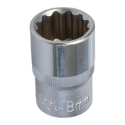 King Dick Socket SD 1/2" Metric 12pt 18mm King Dick - Dynamic Drive