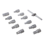 Silverline Universal Drain Plug Key Set 12pce 3/8" / 8 - 17mm Silverline - Dynamic Drive