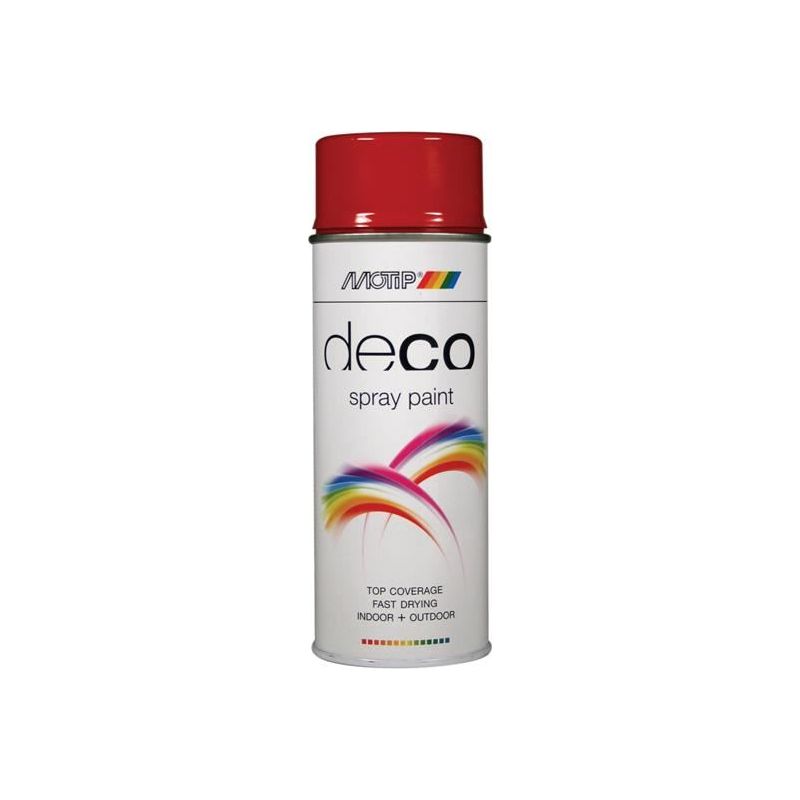 Motip® Deco Spray Paint High Gloss RAL 3000 Flame Red 400ml MOTIP® - Dynamic Drive