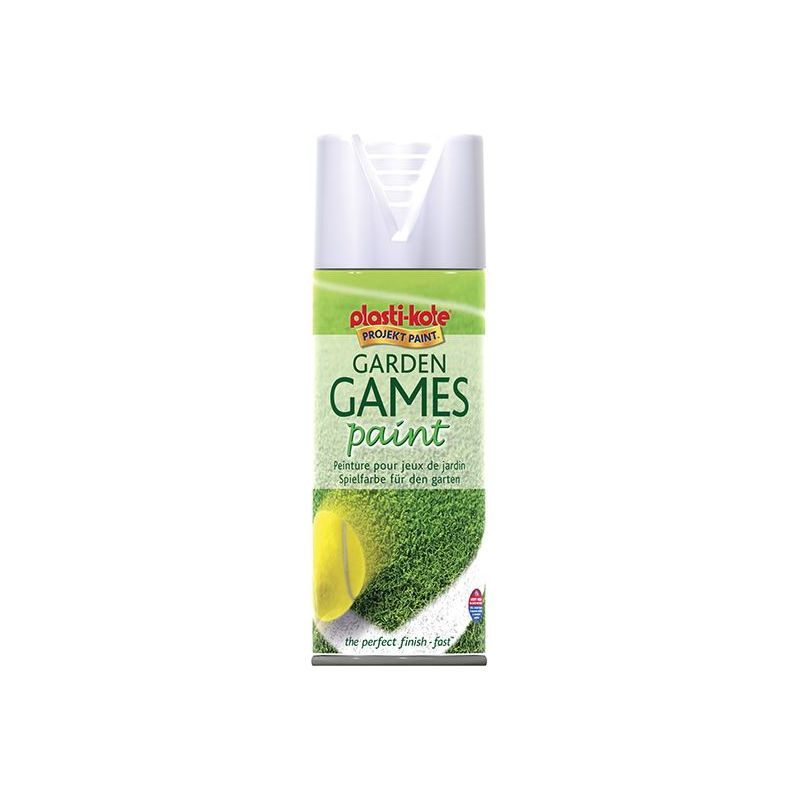 Plastikote Garden Games Spray Paint White 400ml PlastiKote - Dynamic Drive
