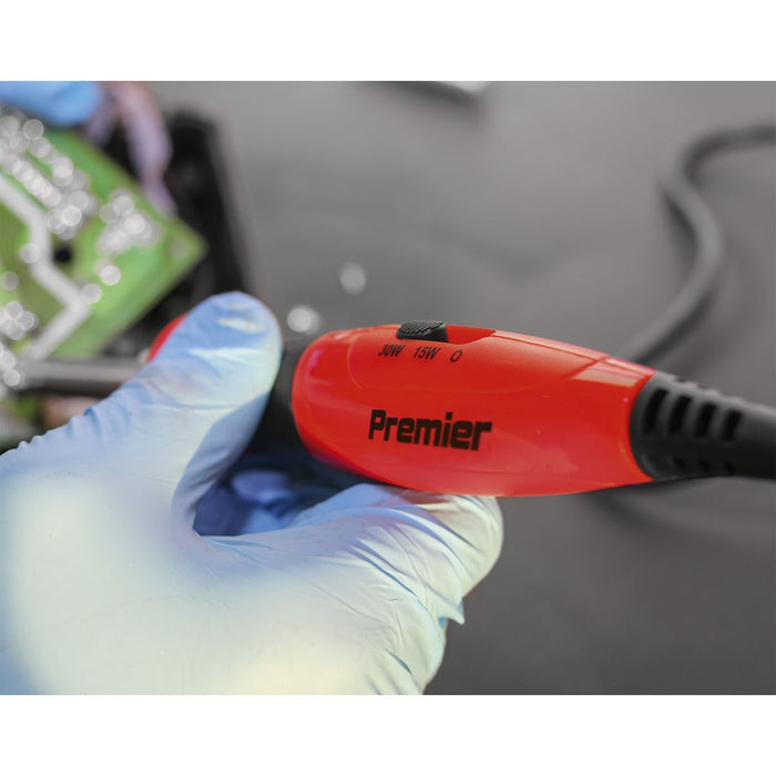 Sealey Professional Soldering Iron with Long-Life Tip Dual Wattage 15/30W/230V Sealey - Dynamic Drive